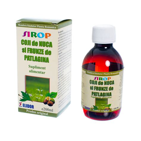 Sirop Coji De Nuca Si Patlagina Elidor 200 ML Elidor Producator