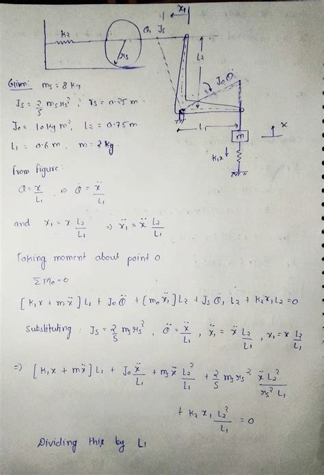 [solved] Find The Equivalent Mass Of The System Shown In Figure Located At Course Hero