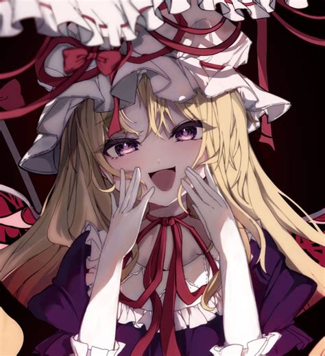 Safebooru Girl Blonde Hair Dress Gap Touhou Gloves Hands On Own Face Hat Hat Ribbon Hayuk