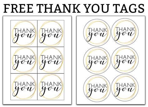 Printable Thank You Tags