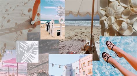 Vintage Beach Aesthetic Background