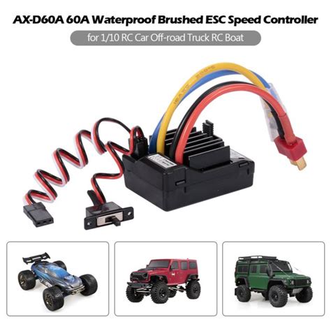 Generic AX D60A 60A Contrôleur de vitesse ESC brossé étanche pour 1