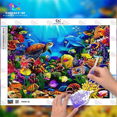 DOBUR Diamond Painting Set Underwater World 5D DIY Round Square