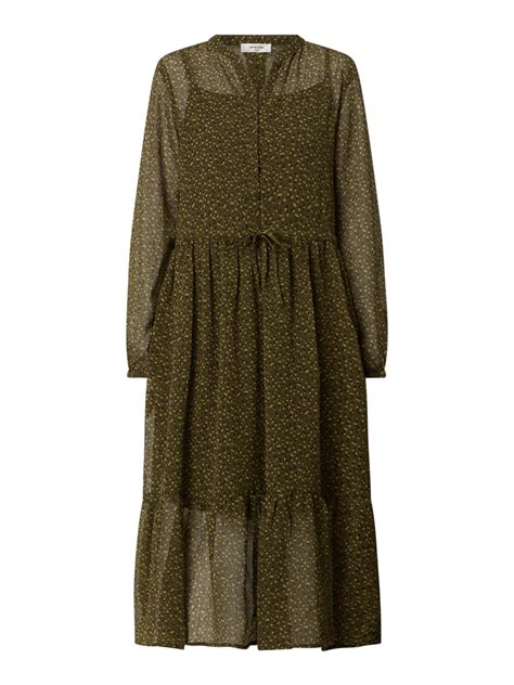MSCH Copenhagen Kleid mit Allover-Muster (khaki) online kaufen