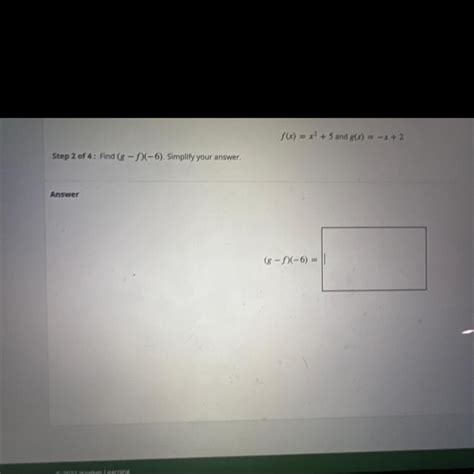 Consider The Following Functions F X X² 5 And G X X 2step 2 Of