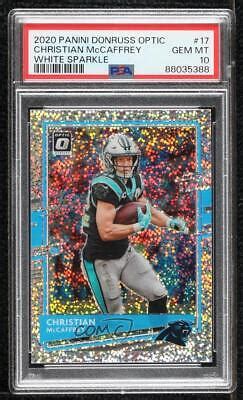 Panini Donruss Optic White Sparkle Prizm Christian Mccaffrey Psa