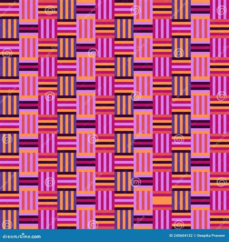 African Kente Nwentoma Cloth Style Vector Seamless Pattern Retro