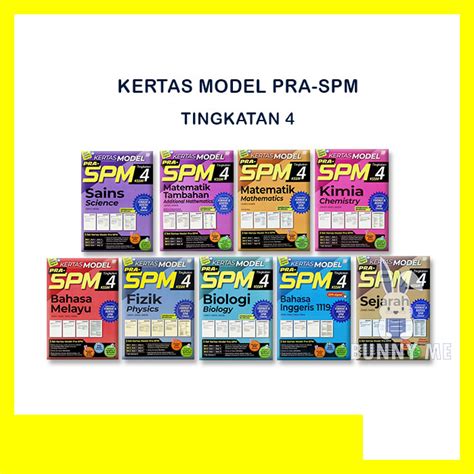 Bunny Buku Latihan Kertas Model Pra Spm Tingkatan Kssm