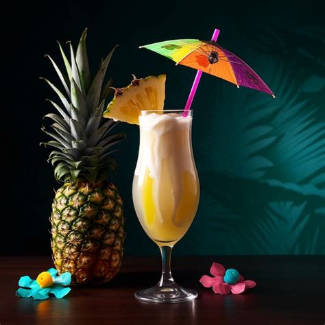 Premium AI Image Pineapple Rum Cocktail