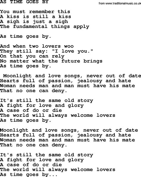 As Time Goes By By Merle Haggard Lyrics