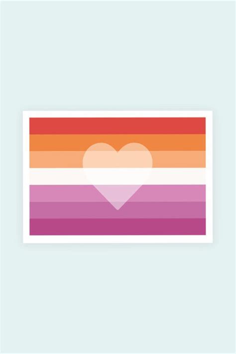 Lesbian Pride Flag Sticker Weatherproof Vinyl Design