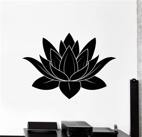 Wall Stickers Vinyl Decal Lotus Flower Buddhism Symbol Of Purity