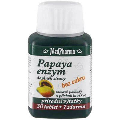 MedPharma Papaya enzym cucavé pastilky bez cukru 37 tablet od 52 Kč