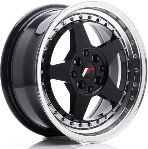 Felgi Stalowe Jr Wheels Jr6 16X7 Et35 4X100 114 Gloss Black W Machined