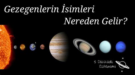 Gezegenlerin Isimleri Nereden Gelir 5 Dakikada Astronomi YouTube