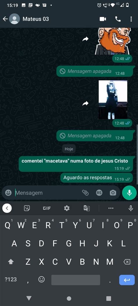 E Mateus Mensagem Apagada Mensagem Apagada Hoje Comentei Macetava