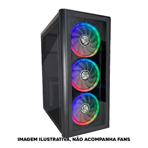 Gabinete Gamer Brazil Pc C Lateral Acrilico Preto No Shoptime