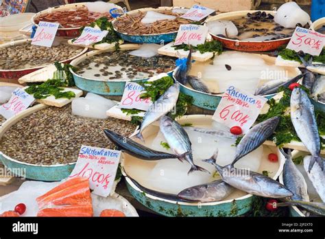 fish, seafood, fish market, fishes, seafoods, fish markets Stock Photo ...