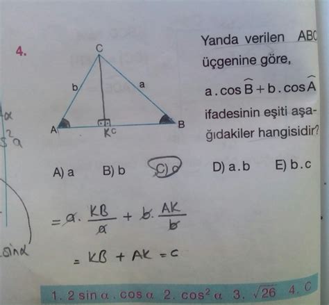 Trigonometri Sorusu I Lemli Yap N L Tfen Eodev