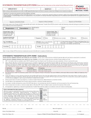 Fillable Online Stp Form Pdf Icici Prudential Mutual Fund Fax Email