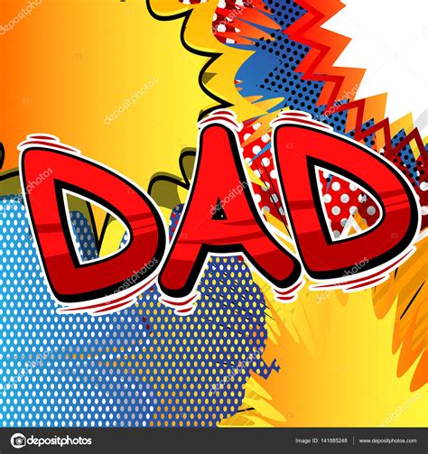 Dad Comic Book Style Word Stock Vector By NoraVector 141885248