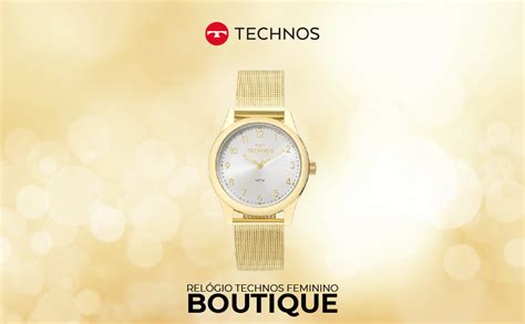 Relógio Technos Pulseira de Aço Inoxidável Feminino Dourado 2035MKL