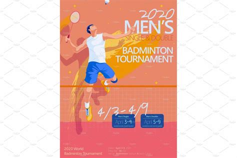 Badminton Tournament Poster Masterbundles