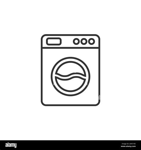 Washing Machine Icon In Flat Style Washer Vector Illustration On White