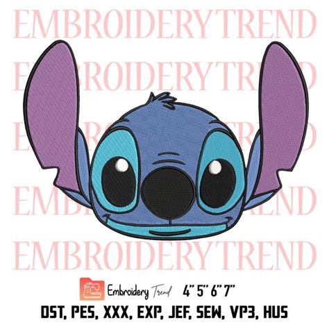 Cartoon Stitch Face Cute Embroidery Stitch Disney Lilo And Stitch