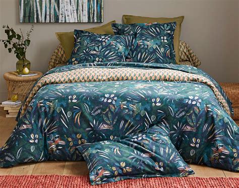 Linge De Lit Feuillage Tropical Becquet Cr Ation Housse De Couette