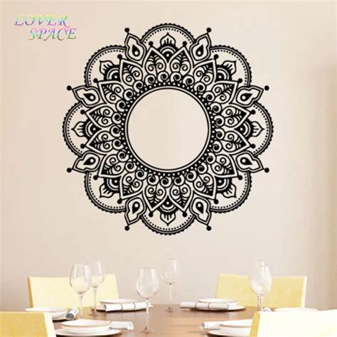 Yoga Wall Decal Vinyl Sticker Art Decor Mandala Menhdi Om Indian Hindu