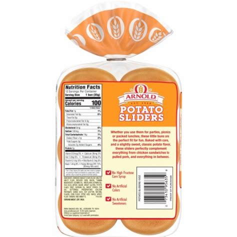 Arnold® Potato Sliders Sliced Buns 12 Ct Kroger