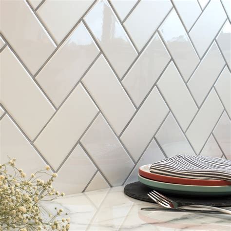 Chalk Farm Matt White Flat Mini Metro Tiles Walls And Floors Brick