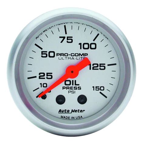 Find Auto Meter 4323 Ultra Lite Mechanical Oil Pressure Gauge In Chino