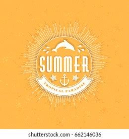 Summer Holidays Poster Typography Retro Style Stock Vector Royalty