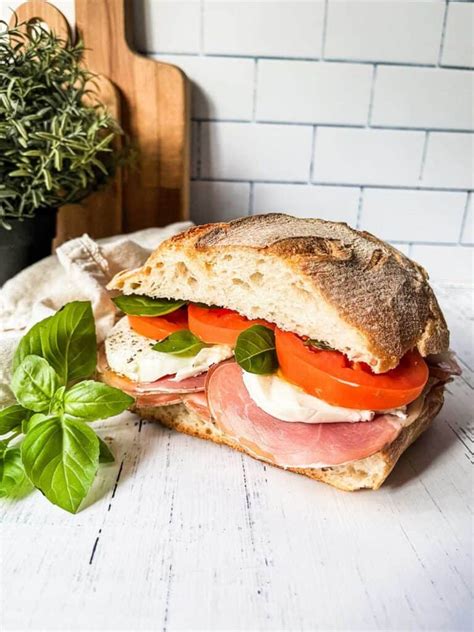 Easy Italian Prosciutto Sandwich with Mozzarella - Meghan It Up