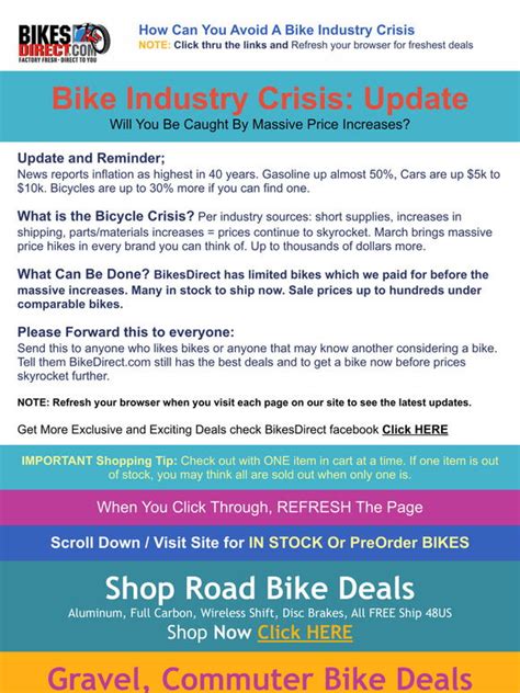 bikes direct update bike industry crisis     milled