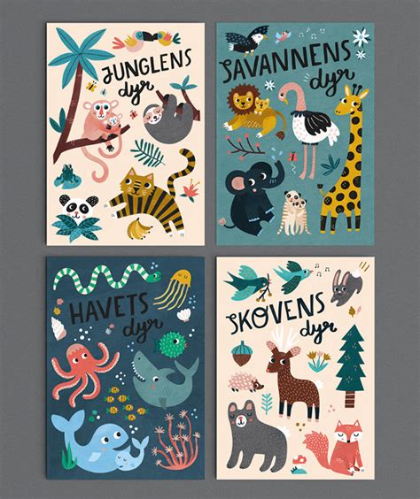 Forest Animals - poster - Michelle Carlslund Illustration