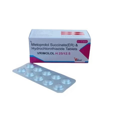 Metoprolol 25mg ER Hydrochlorothiazide 12 5mg Tablet At Rs 200