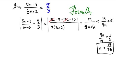 Establishing The Limit Of A Rational Function Using Epsilon N Youtube