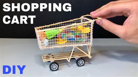 How To Make Amazing Shopping Cart Diy Realistic Miniature Shopping Trolley Youtube