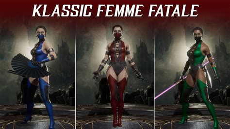 Klassic Femme Fatale Skin Pack All Colours Mortal Kombat 11 Aftermath Youtube