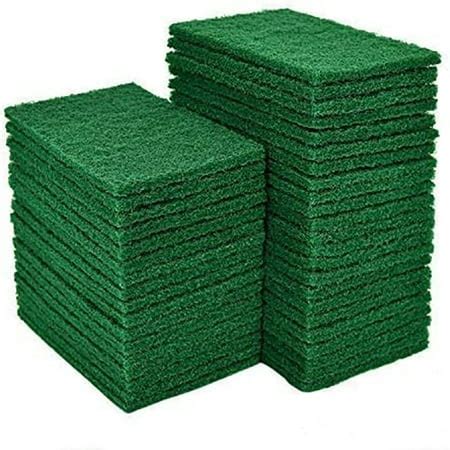 40 PCS Scouring Pad, Dish Scrubber Scouring Pads,4 X 6 Inch Green ...