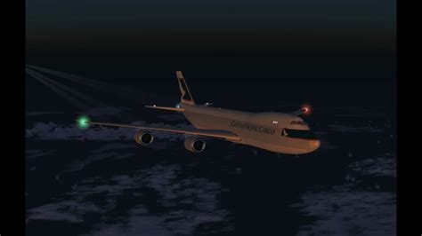 FlightGear 747 8F Cathay Pacific Cargo HONG KONG VHHH