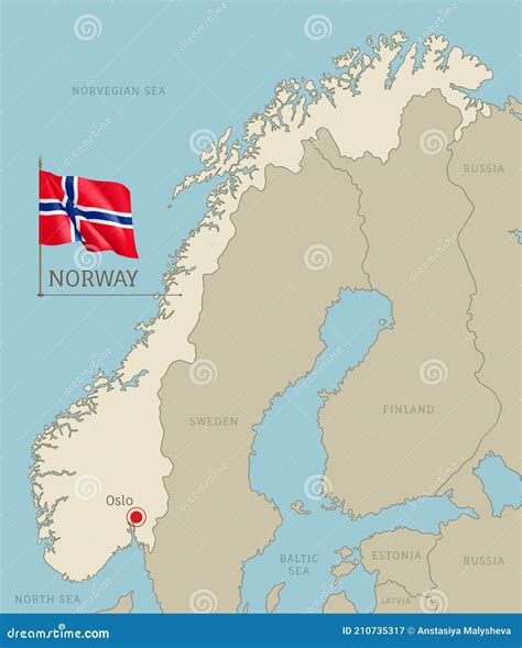 Norway Highly Detailed Map with Territory Borders Stock Vector - Illustration of detailed ...