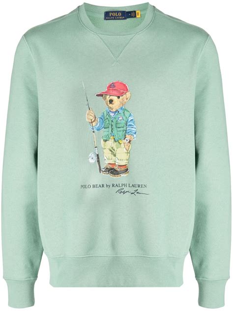 Polo Ralph Lauren Polo Bear Fleece Crewneck Sweatshirt In Lime Green