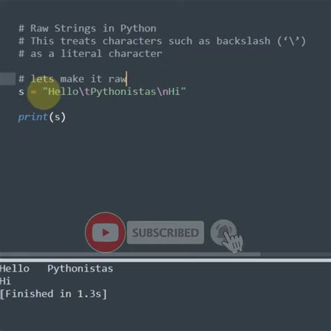 In Python Raw String Treats Characters Such As Backslash As A Literal Character Shorts