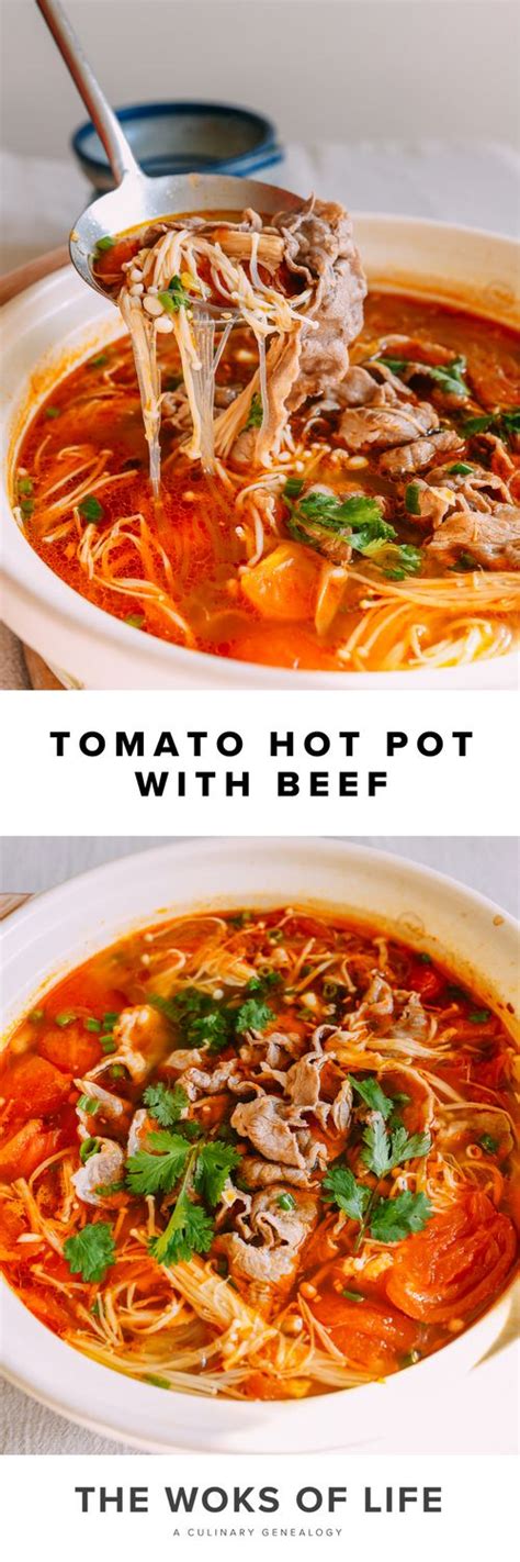 Tomato Hot Pot With Beef Recipe Asian Noodle Recipes Chinese