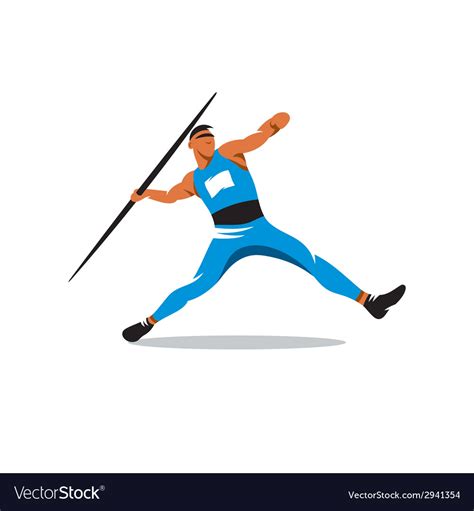 Javelin thrower sign Royalty Free Vector Image