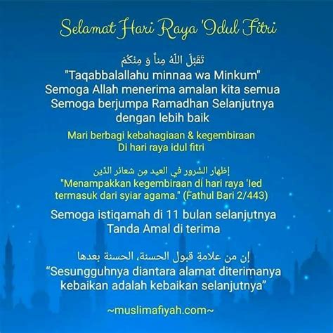 Amalan Hari Raya Idul Fitri Kumpulan Doa